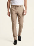 YAN SIMMON PANTALONE MODELLO LIFE COLORE NOCCIOLA  IN PUNTO MILANO MADE IN ITALY.