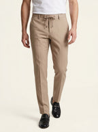 YAN SIMMON PANTALONE MODELLO LIFE COLORE NOCCIOLA  IN PUNTO MILANO MADE IN ITALY.