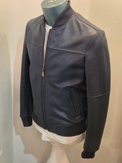 GIUBBINO IN PELLE BLUSOTTO HULK BLU JEANS