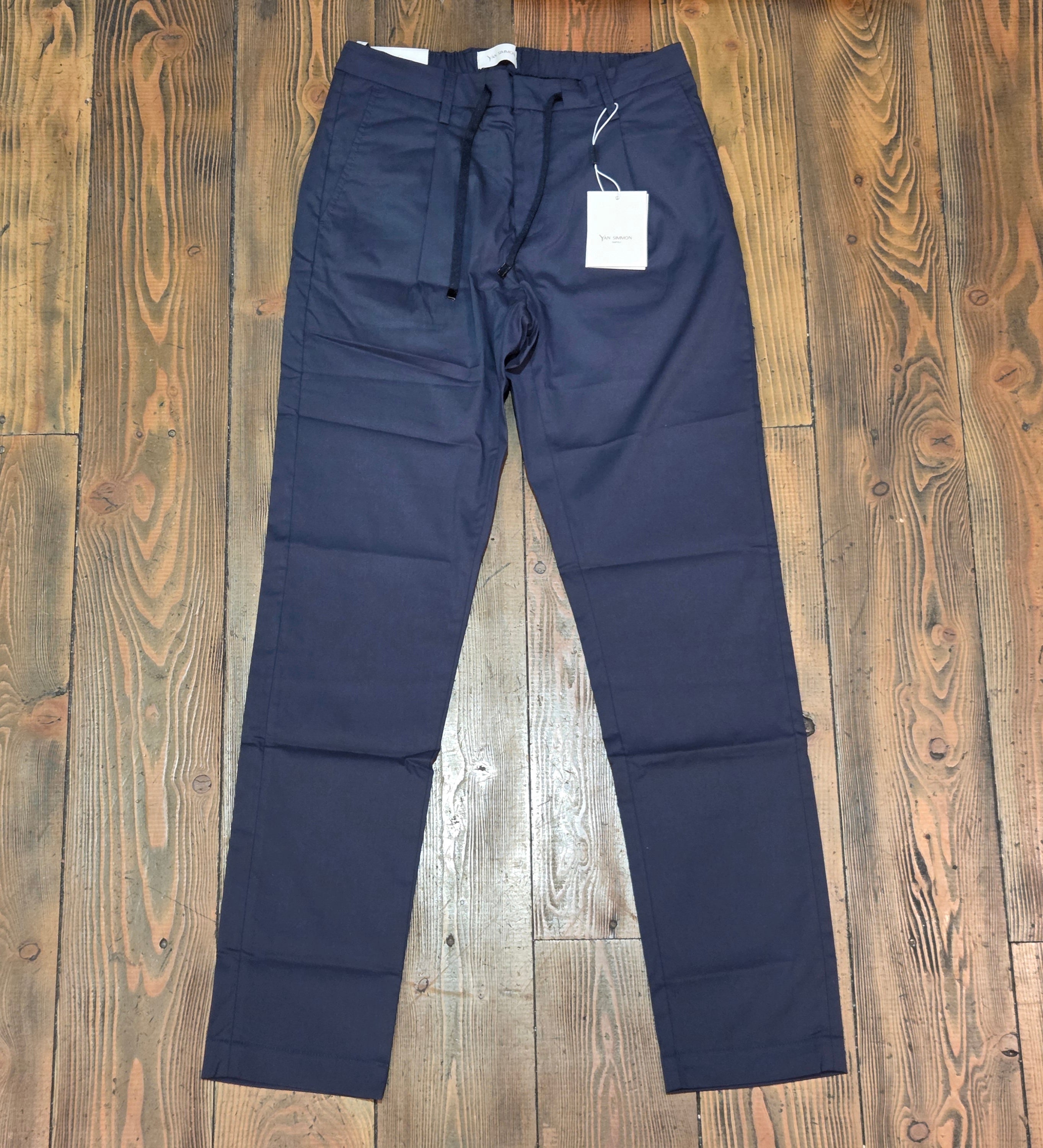 PANTALONI YAN SIMMON LIFE TELA PARACADUTE T543L CON LACCIO COLOR BLU