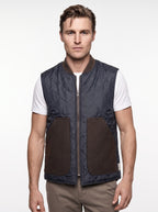 SEADOG CHARLES GILET PANNO TRAPUNTA REVERSIBILE COLORE MORO MADE IN ITALY