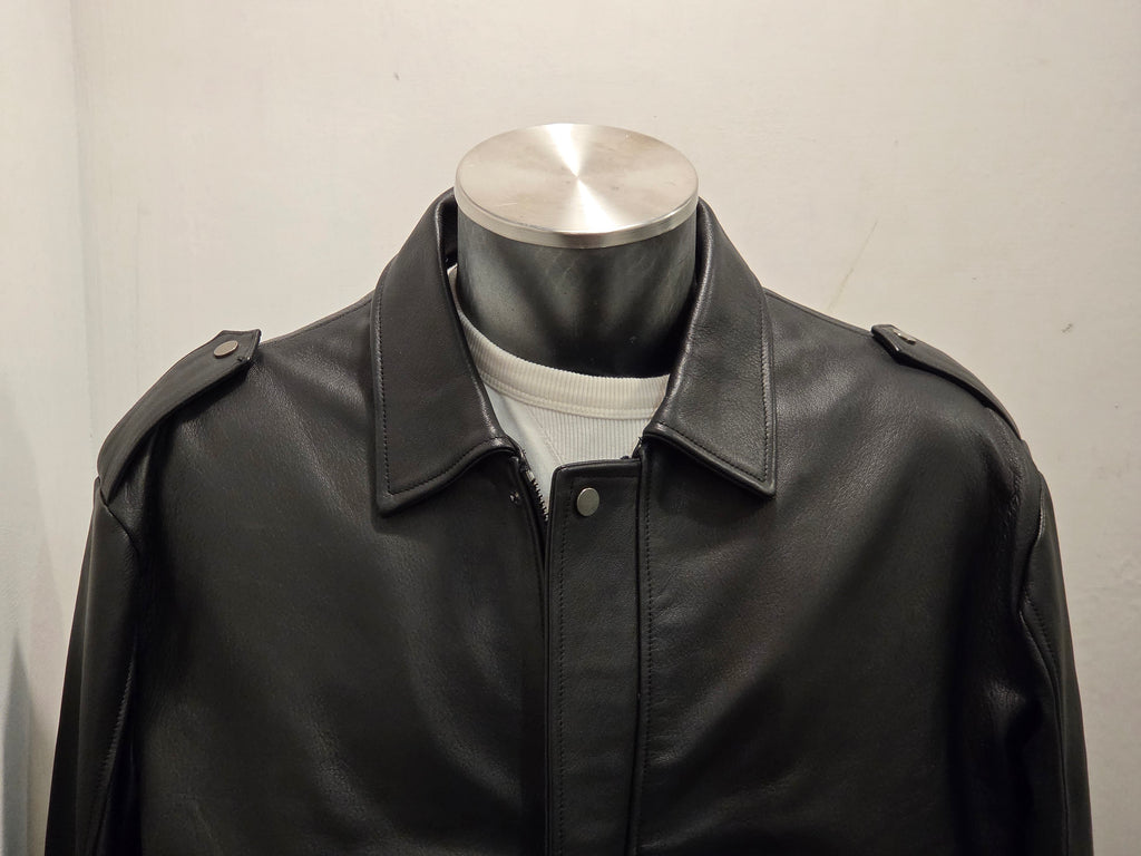 GIUBBINO DI PELLE BLUSOTTO P682 COLOR NERO