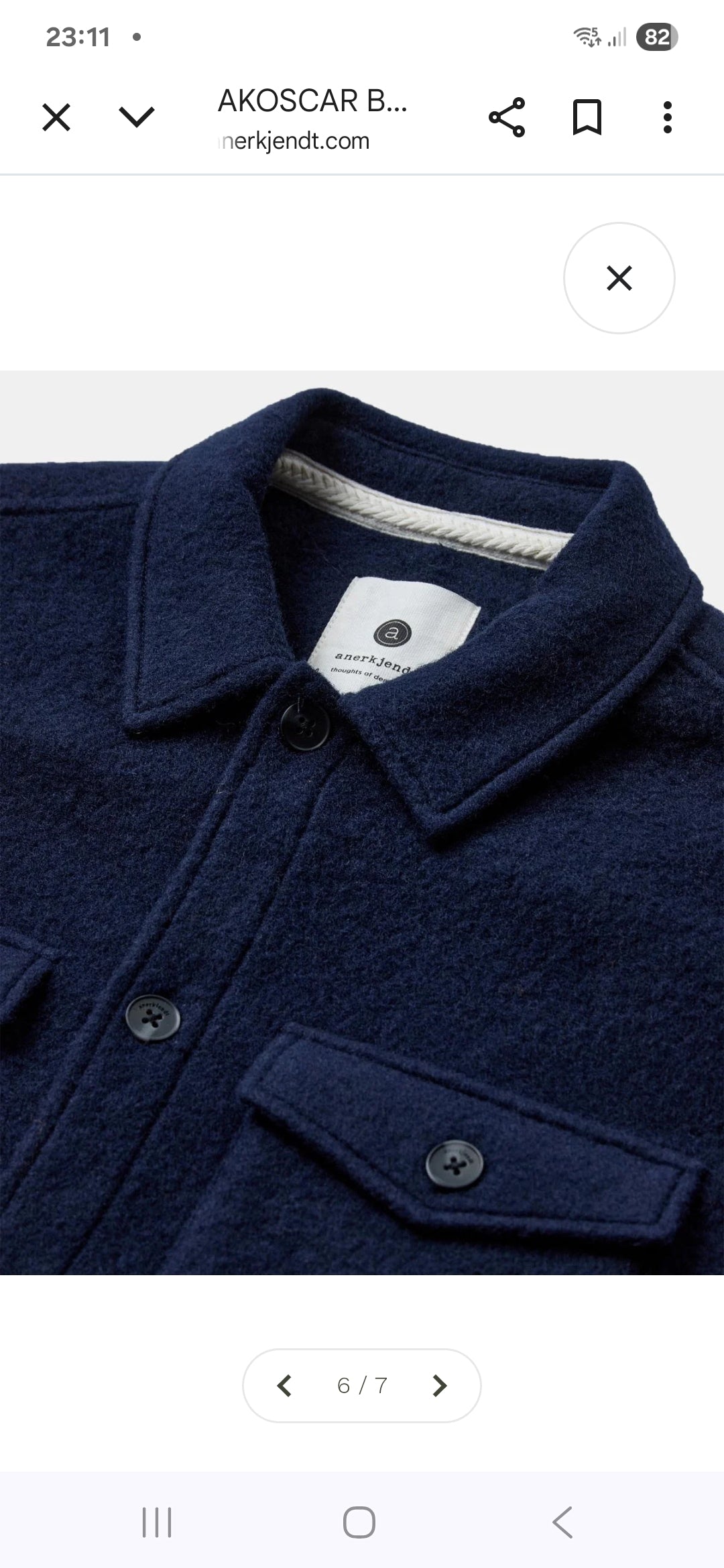 OVERSHIRT ANERKJENDT WOOL BLU