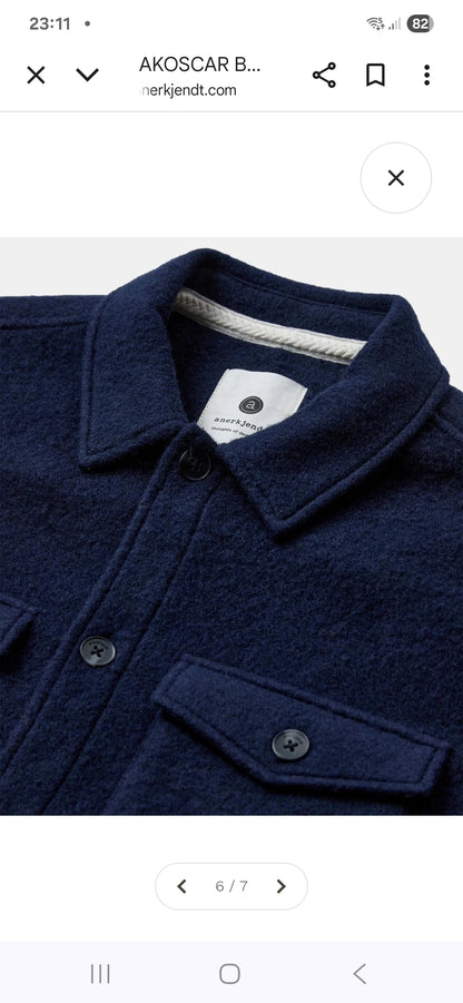 OVERSHIRT ANERKJENDT WOOL BLU