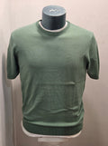 BRAMANTE MAGLIA FILO COTONE MANICA CORTA COLOR VERDE