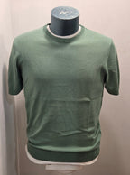 BRAMANTE MAGLIA FILO COTONE MANICA CORTA COLOR VERDE