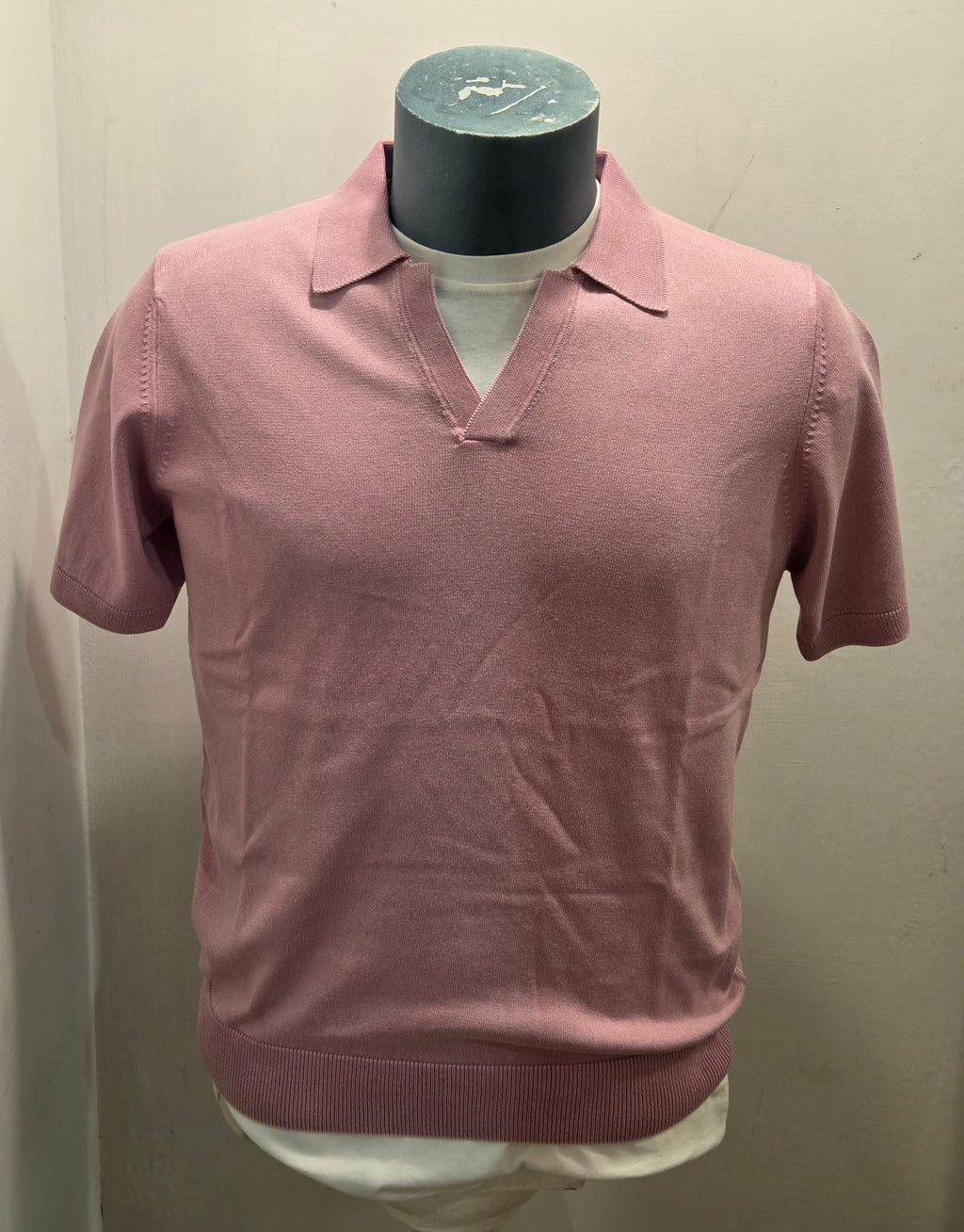 BRAMANTE POLO FILO COTONE MANICA CORTA COLOR ROSA