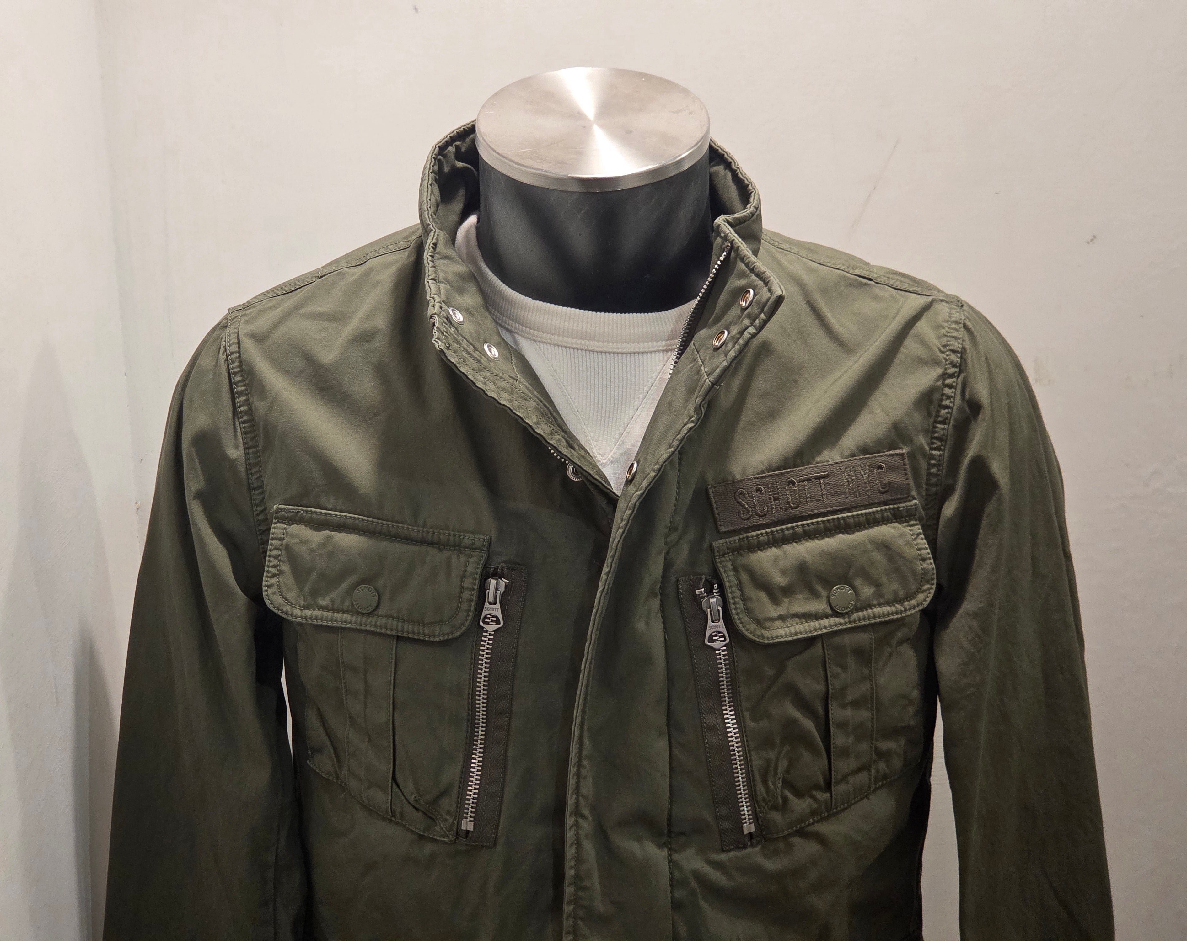 SCHOTT FIELD JACKET NYC COLOR VERDE MILITARE