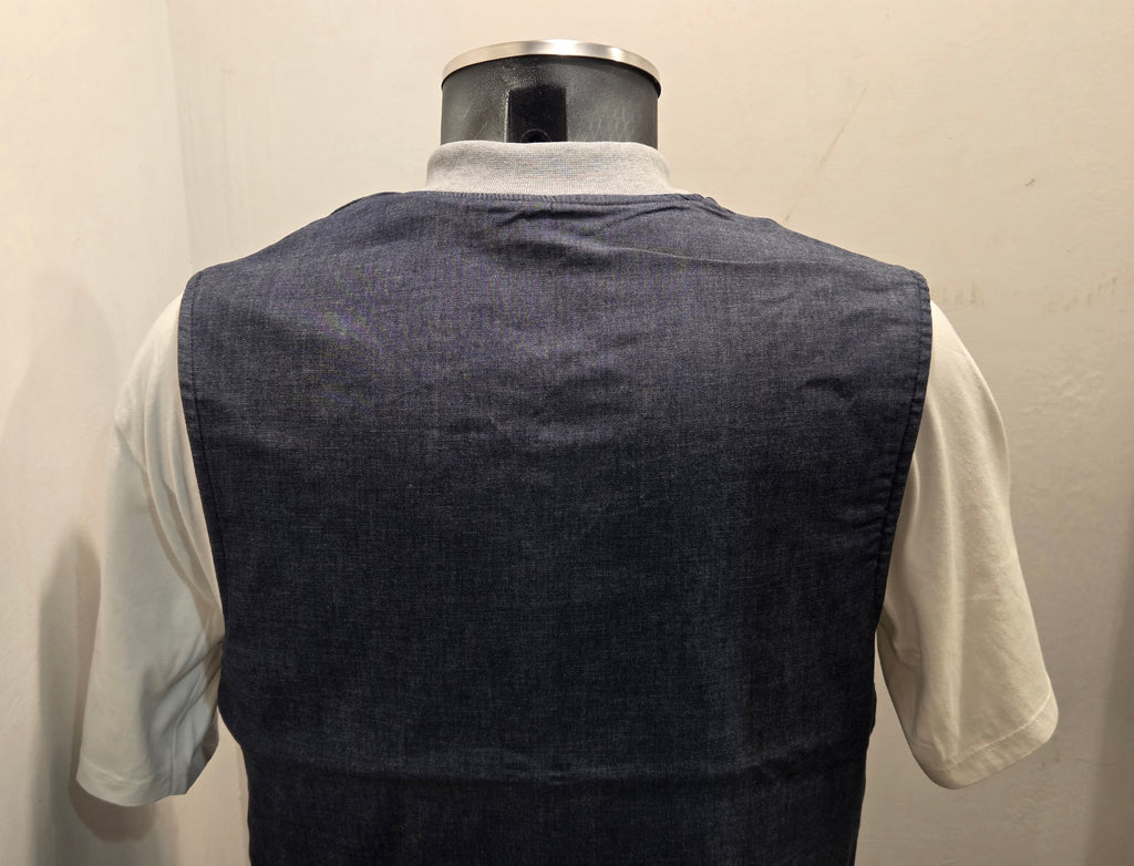 GILET SEADOG ROBERT REVERSE ZIP FELPA/CHAMBRAY COLOR GRIGIO MELANGE
