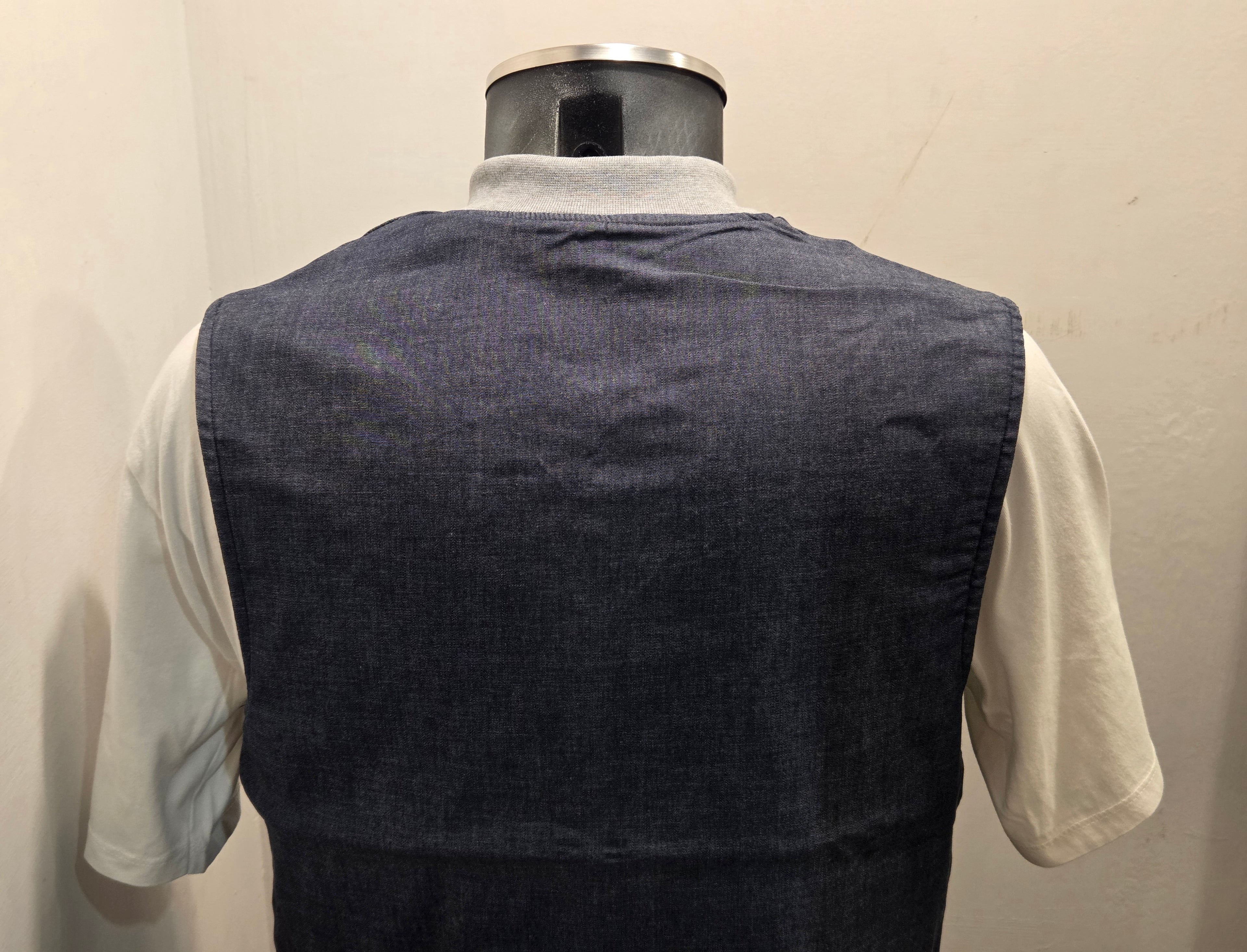 GILET SEADOG ROBERT REVERSE ZIP FELPA/CHAMBRAY COLOR GRIGIO MELANGE