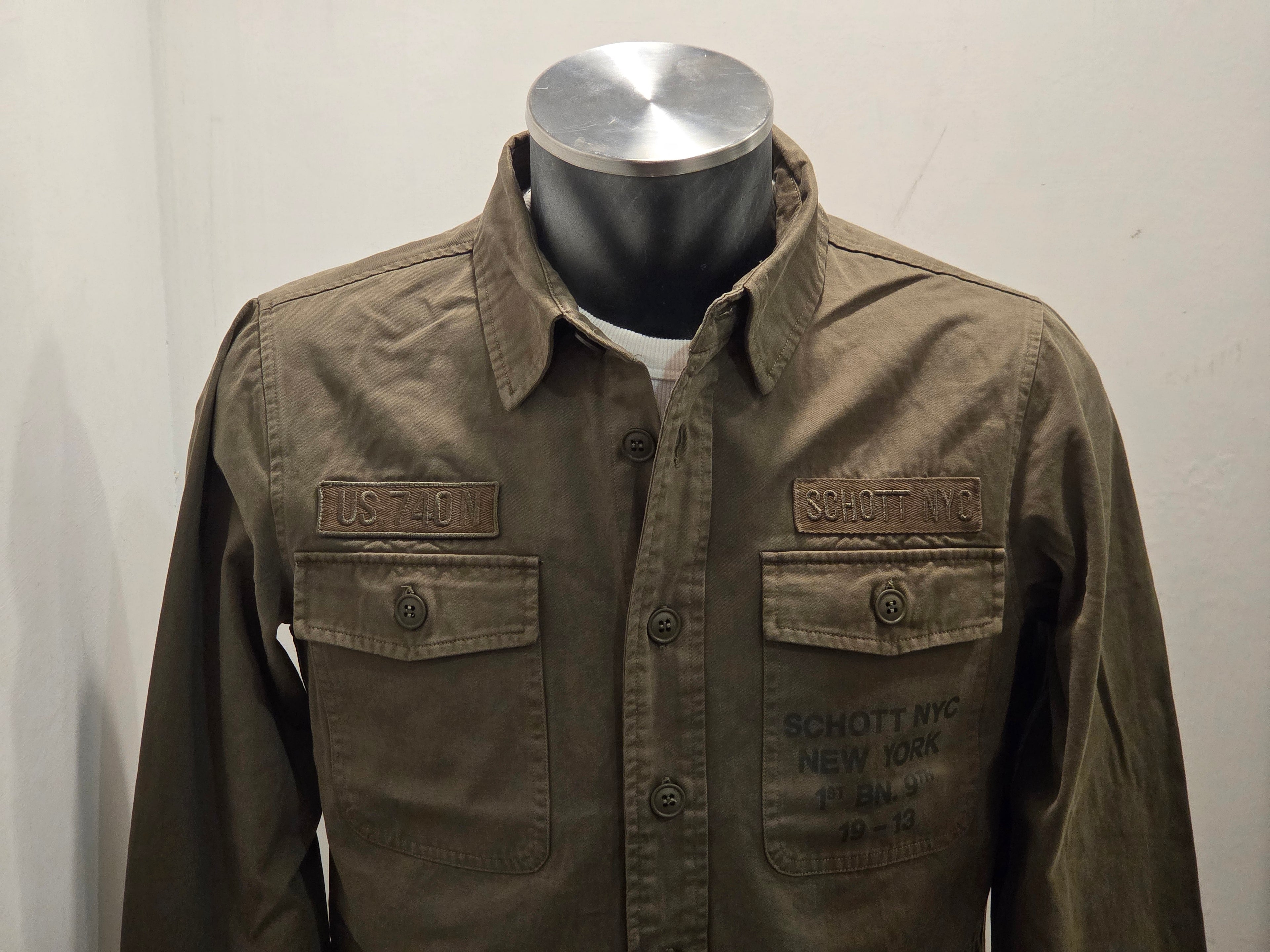 SCHOTT OVERSHIRT NYC COLOR VERDE MILITARE
