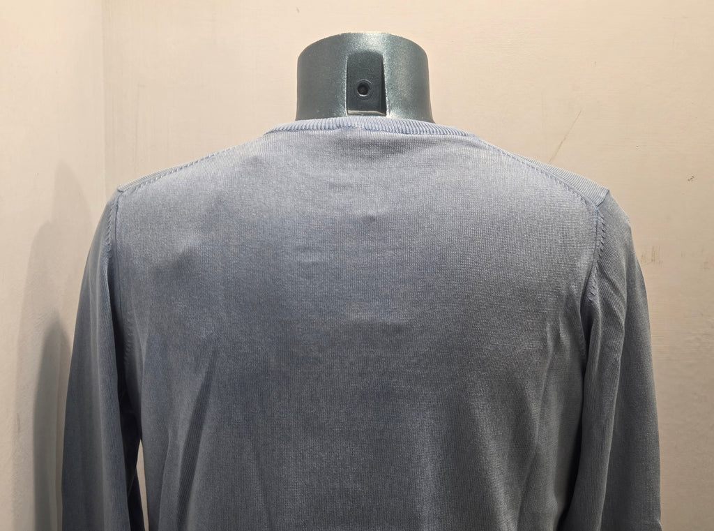 BRAMANTE MAGLIA FILO COTONE MANICA LUNGA COLOR CELESTE