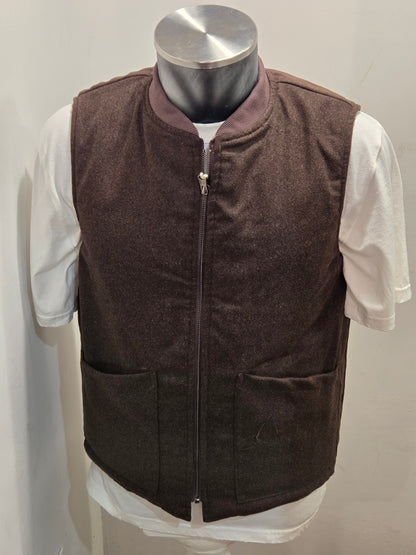 GILET SEADOG DOUBLE FACE TRAPUNTA-FLANELLA COLORE MORO