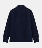 AKOSCAR BOILED WOOL OVERSHIRT ANERKJENDT COLOR SKY CAPTAIN