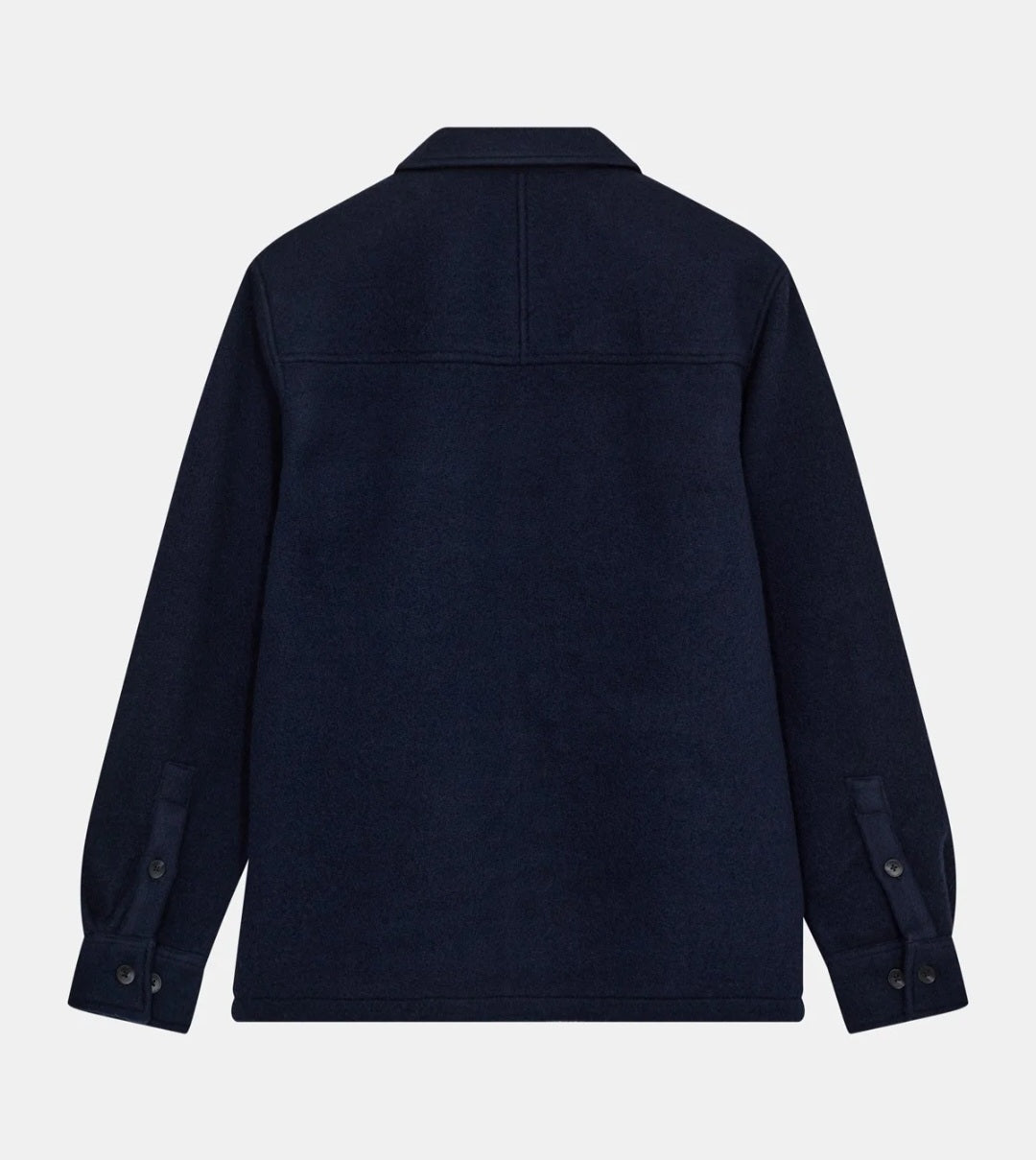 AKOSCAR BOILED WOOL OVERSHIRT ANERKJENDT COLOR SKY CAPTAIN