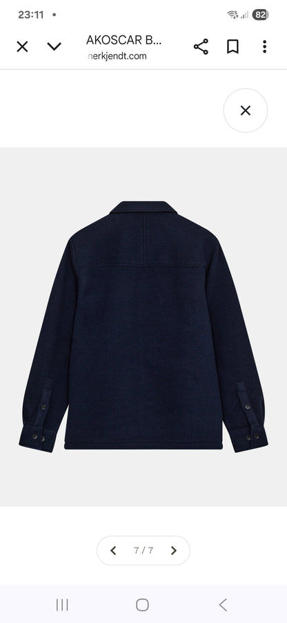 OVERSHIRT ANERKJENDT WOOL BLU