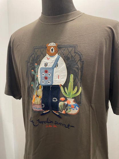 T SHIRT IN THE BOX MR. BOX JARDIN SECRET VERDE MILITARE SS250003