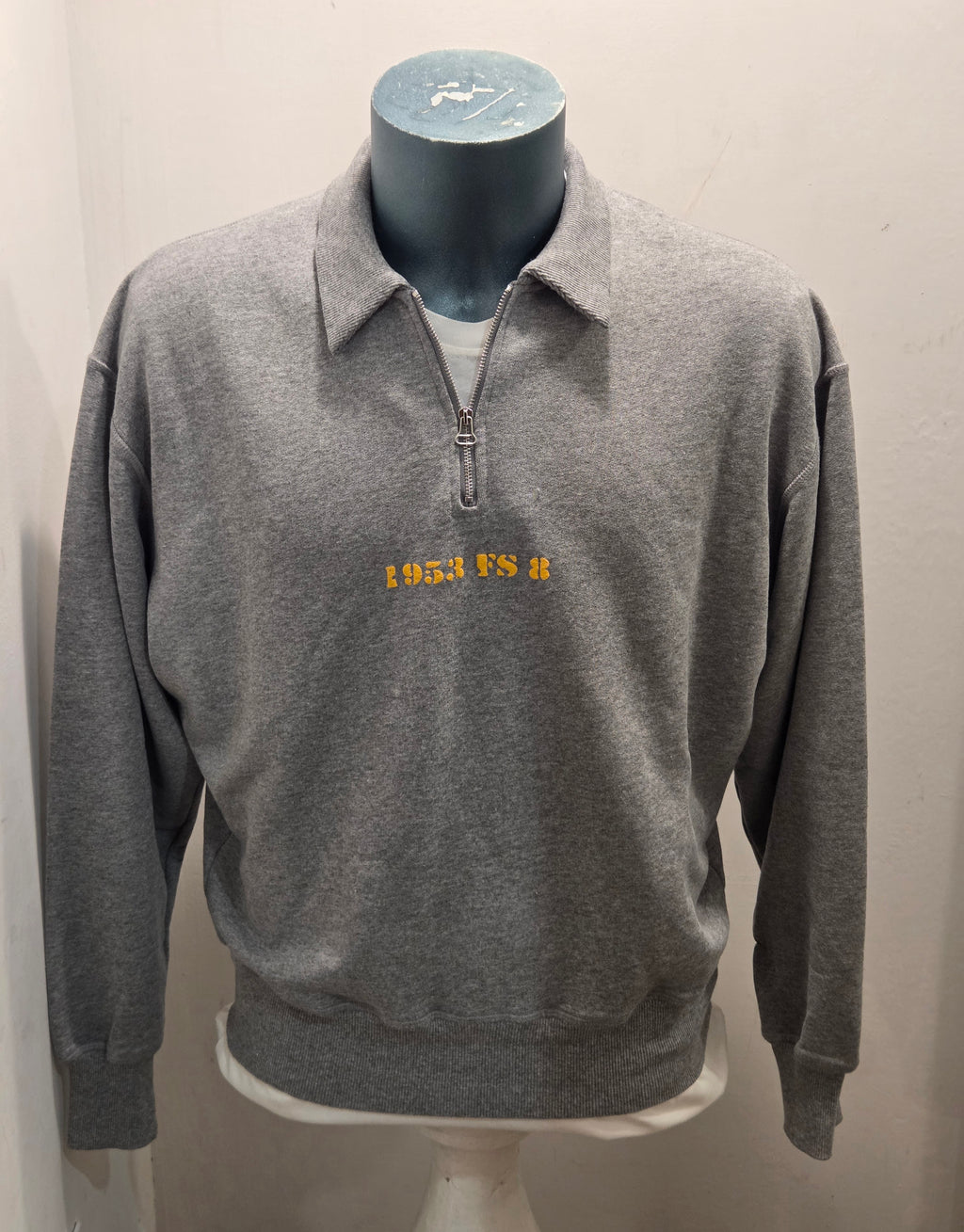 FRONT STREET 8 FELPA MEZZA ZIP SURF SHOP COLOR GRIGIO