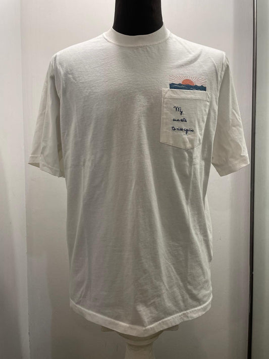 T SHIRT IN THE BOX POCKET SUNSET COLOR PANNA SS250008