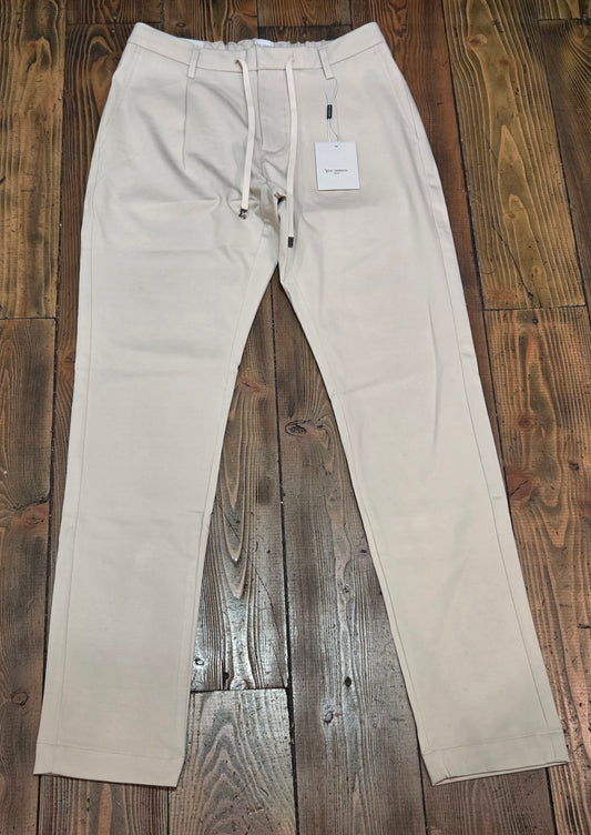 PANTALONI YAN SIMMON LIFE T414L PUNTO MILANO CON LACCIO COLOR CORDA.