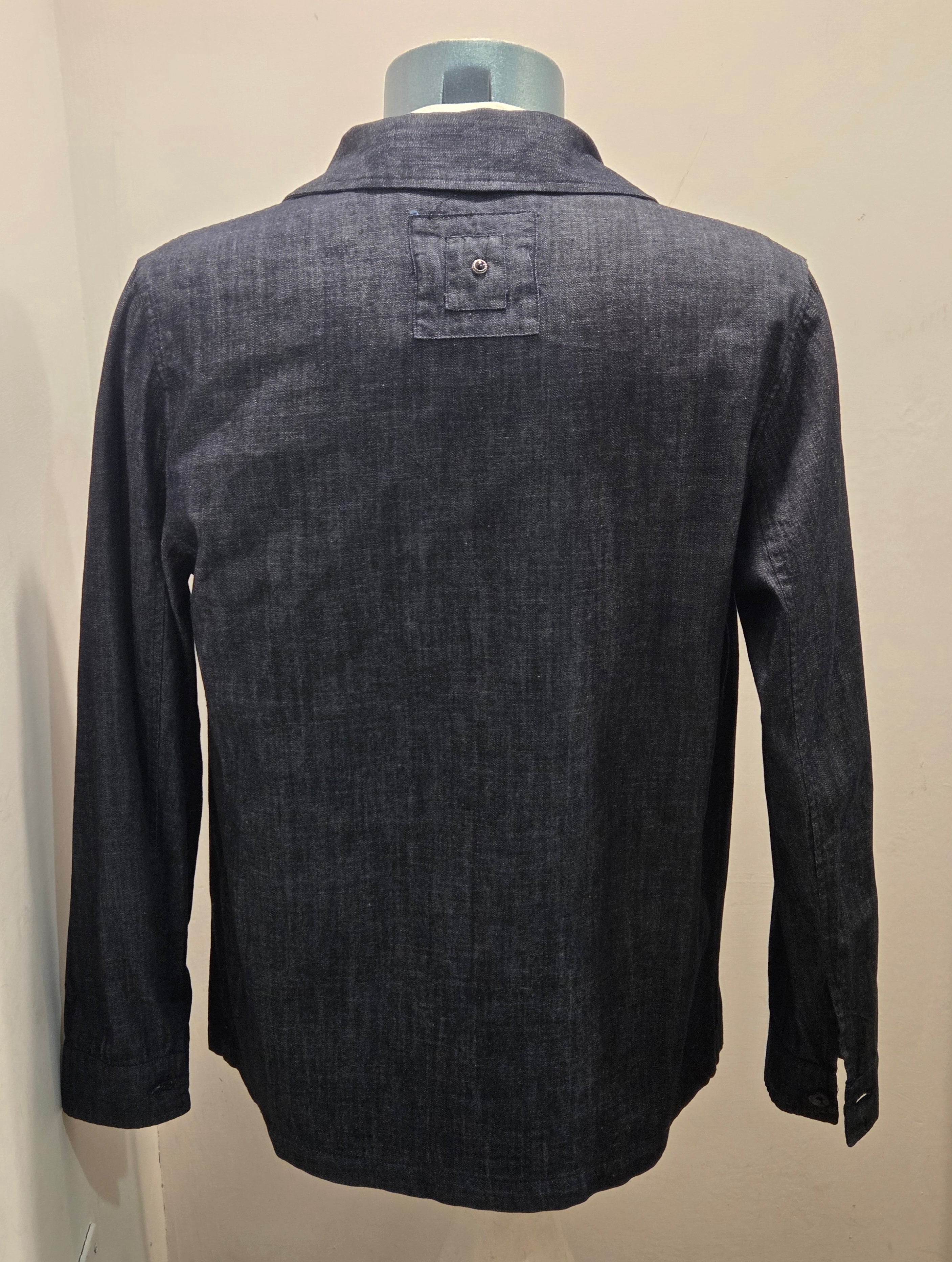 GIACCA CAMICIA WHITE SAND CHAMBRAY COLOR BLU