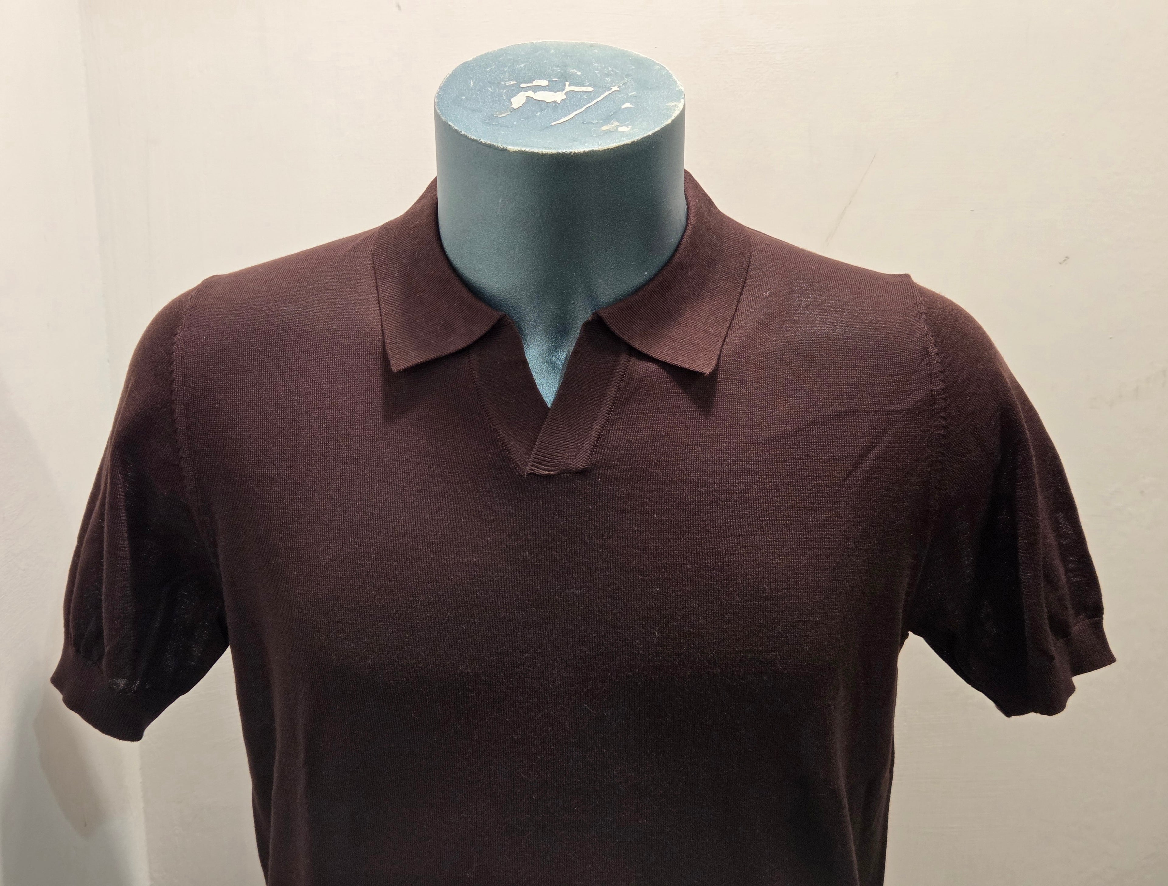 SEADOG POLO FILO COTONE MADRID COLLO APERTO COLOR MORO