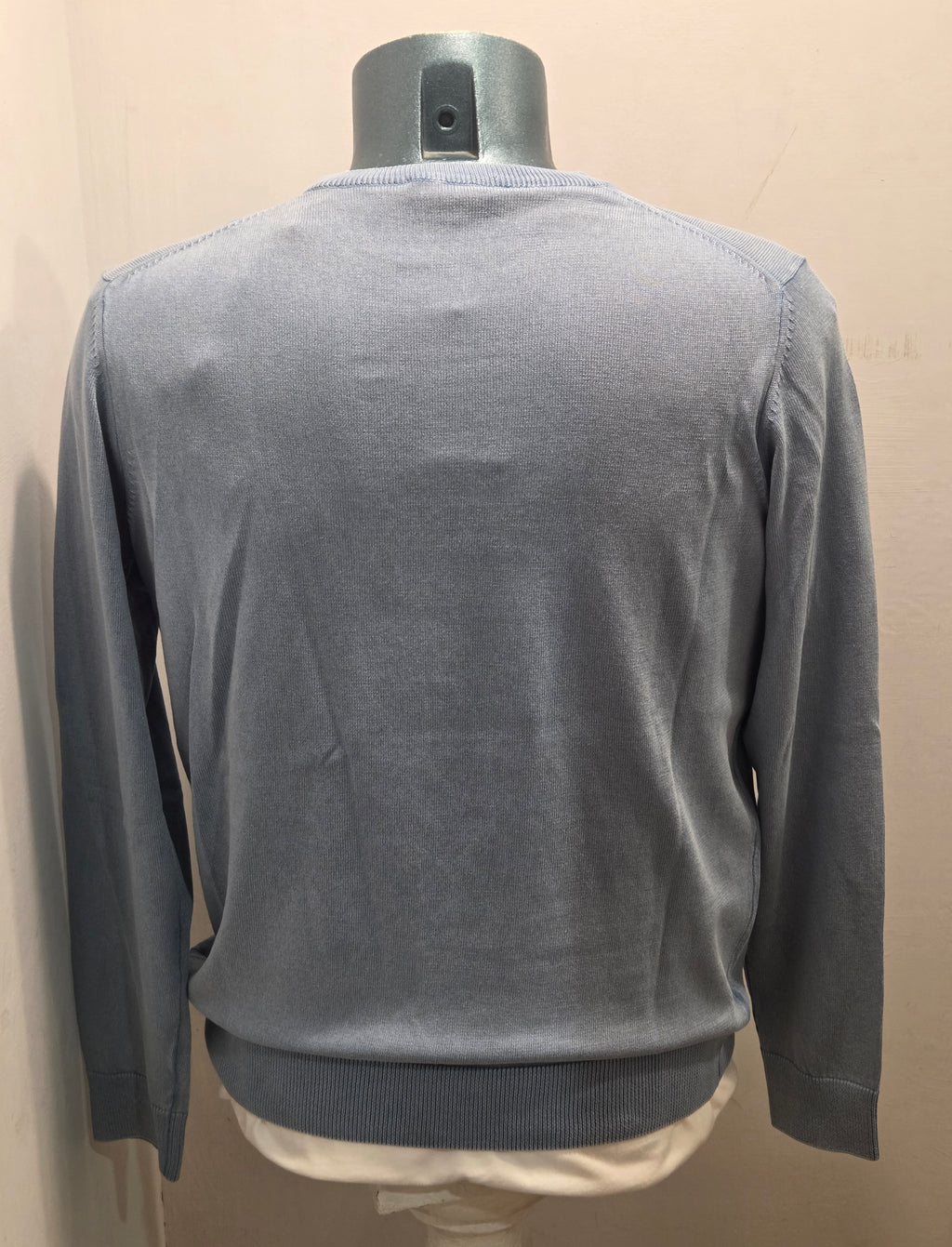 BRAMANTE MAGLIA FILO COTONE MANICA LUNGA COLOR CELESTE