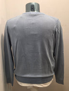 BRAMANTE MAGLIA FILO COTONE MANICA LUNGA COLOR CELESTE