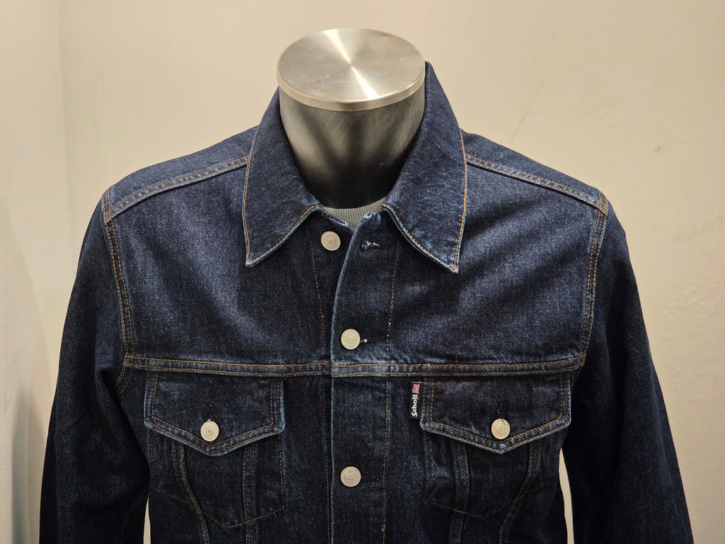 SCHOTT DENIM JACKET TRUCKS NYC COLOR BLUE