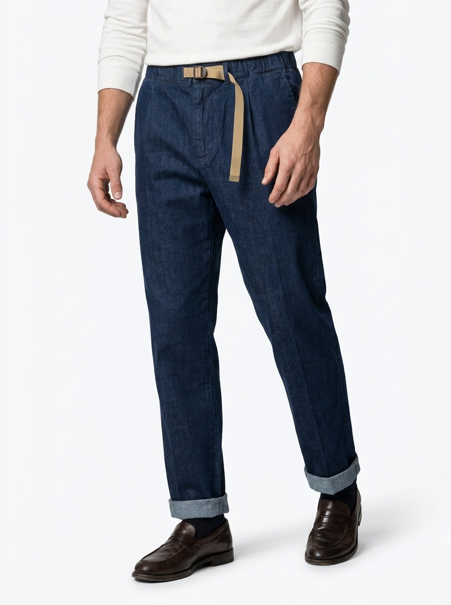 PANTALONI WHITE SAND SU67 VESTIBILITÀ JAPAN FONDO 21 COLOR DENIM SCURO