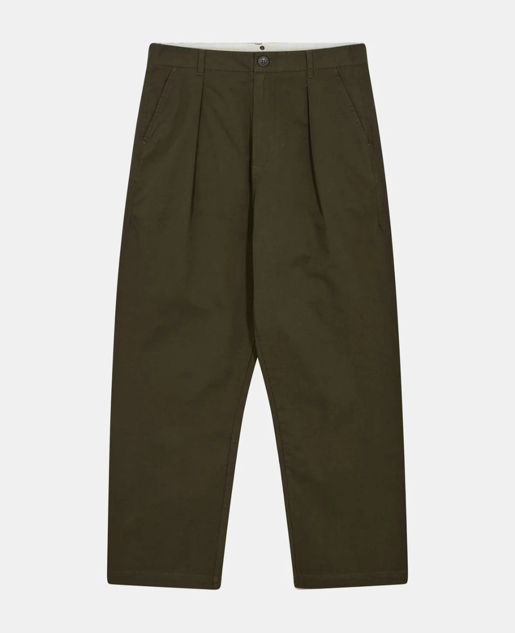 AKJAKOB COTTON PLEAT PANTS ANERKJENDT COLOR VERDE MILITARE