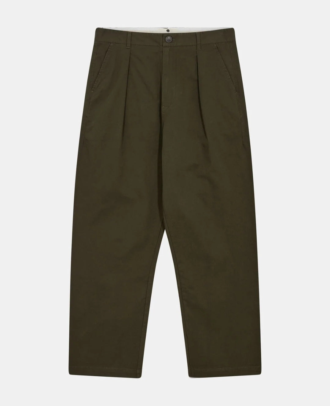 AKJAKOB COTTON PLEAT PANTS ANERKJENDT COLOR VERDE MILITARE