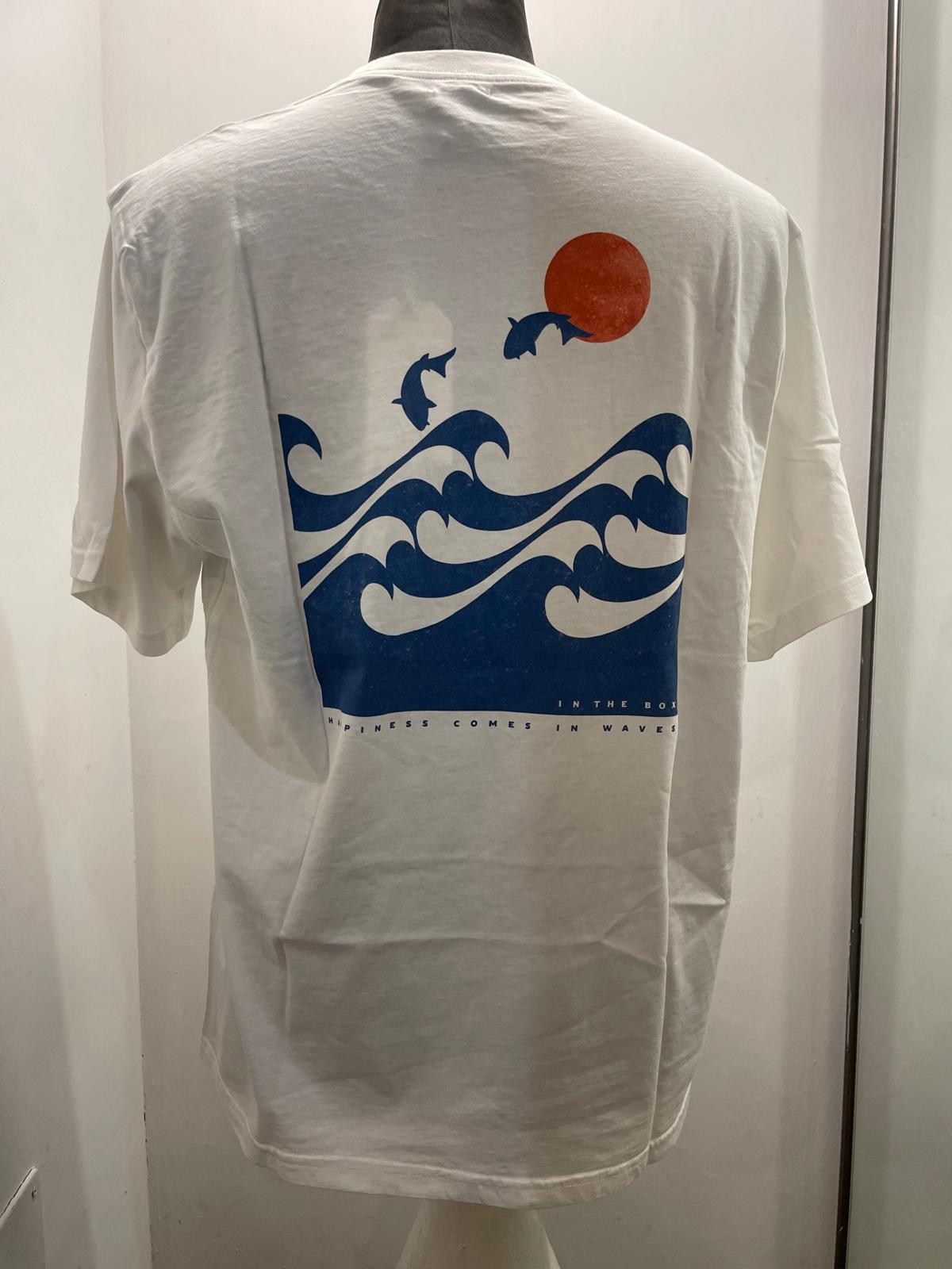 T SHIRT IN THE BOX POCKET WAVE COLOR PANNA SS250009