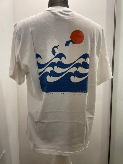 T SHIRT IN THE BOX POCKET WAVE COLOR PANNA SS250009