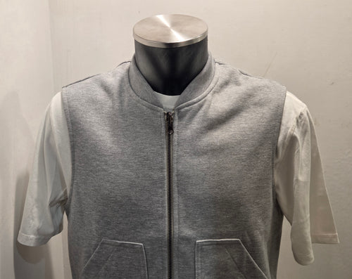GILET SEADOG ROBERT REVERSE ZIP FELPA/CHAMBRAY COLOR GRIGIO MELANGE