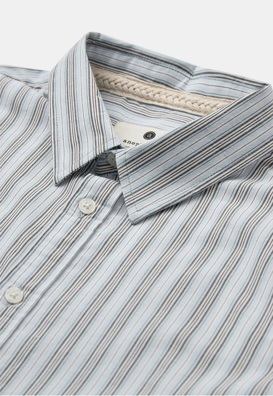 CAMICIA ANERKJENDT AKOTTO POPLIN MANICA CORTA A RIGHE