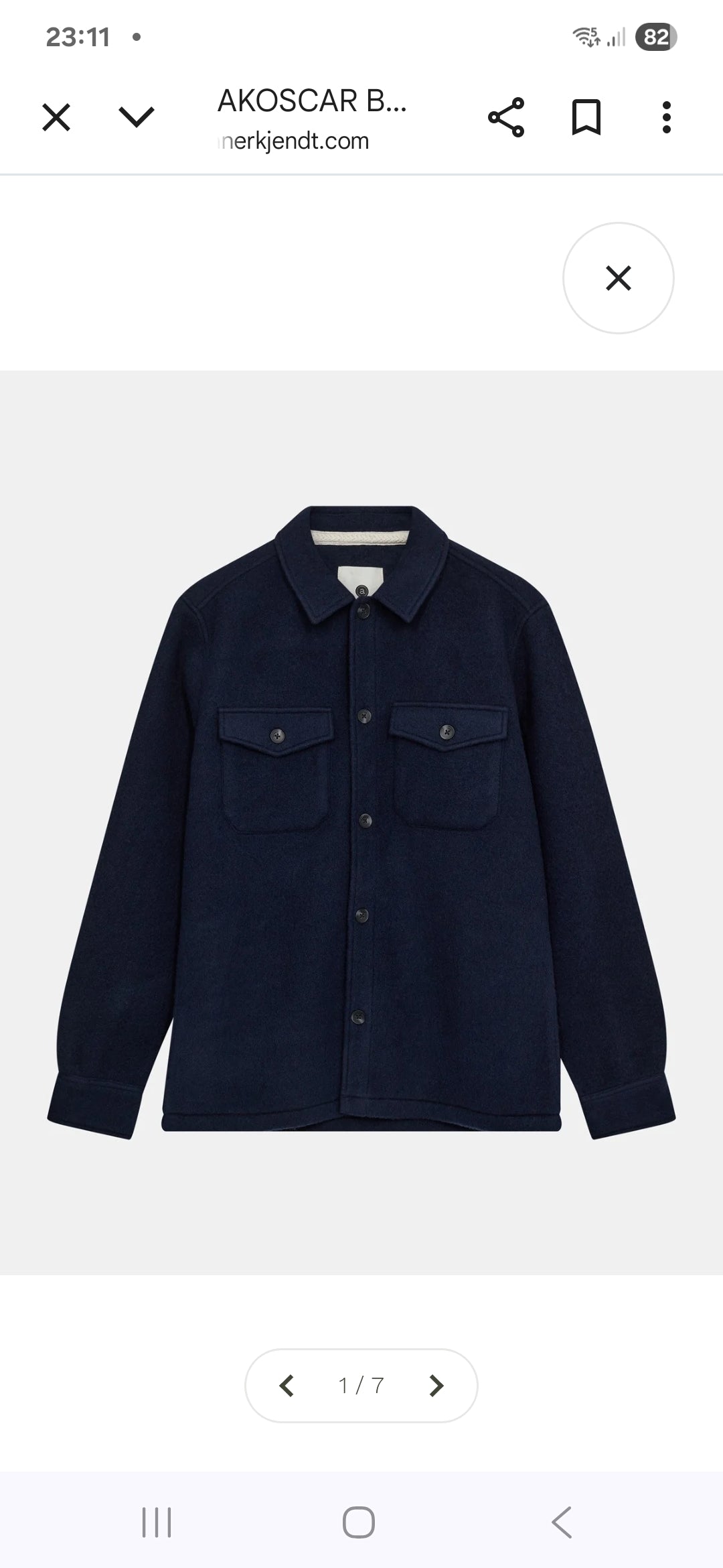 OVERSHIRT ANERKJENDT WOOL BLU