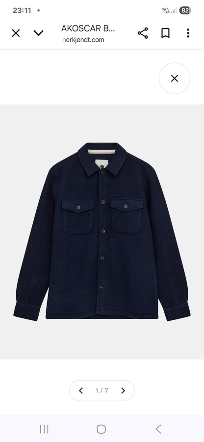 OVERSHIRT ANERKJENDT WOOL BLU