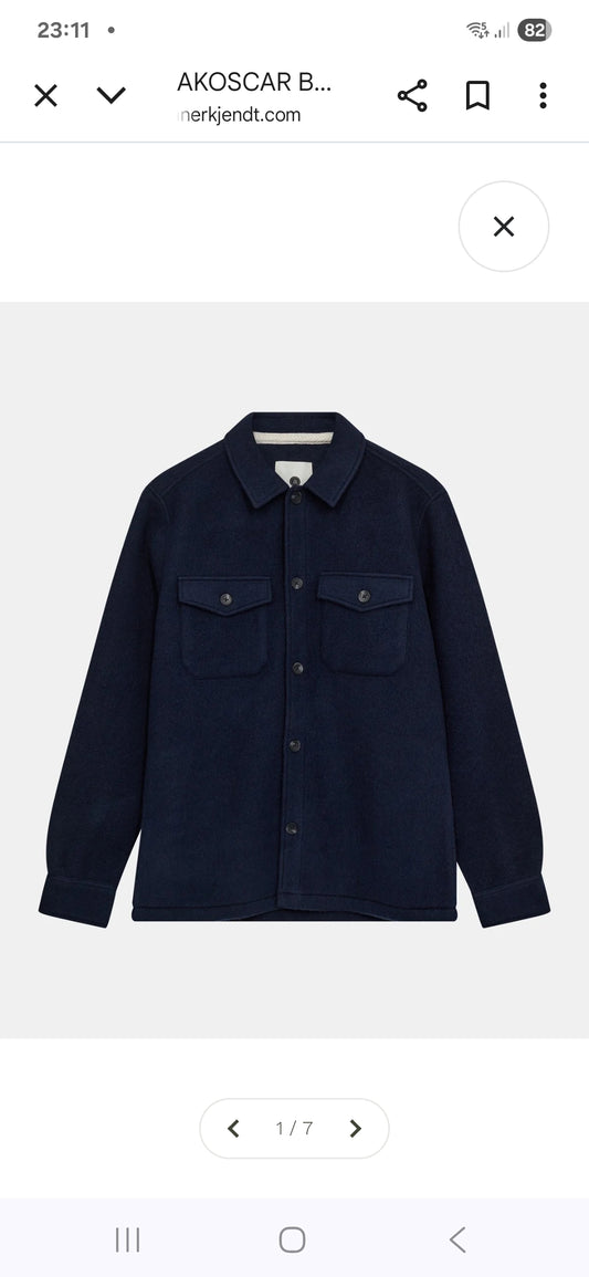 OVERSHIRT ANERKJENDT WOOL BLU