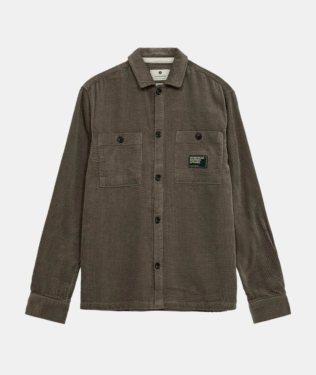 OVERSHIRT IN VELLUTO ANERKJENDT COLOR LICHEN GREEN