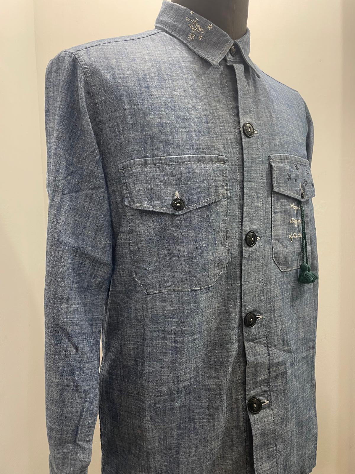 GIACCA IN THE BOX WORK DENIM COLOR BLU DENIM SS250034