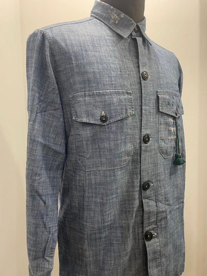 GIACCA IN THE BOX WORK DENIM COLOR BLU DENIM SS250034