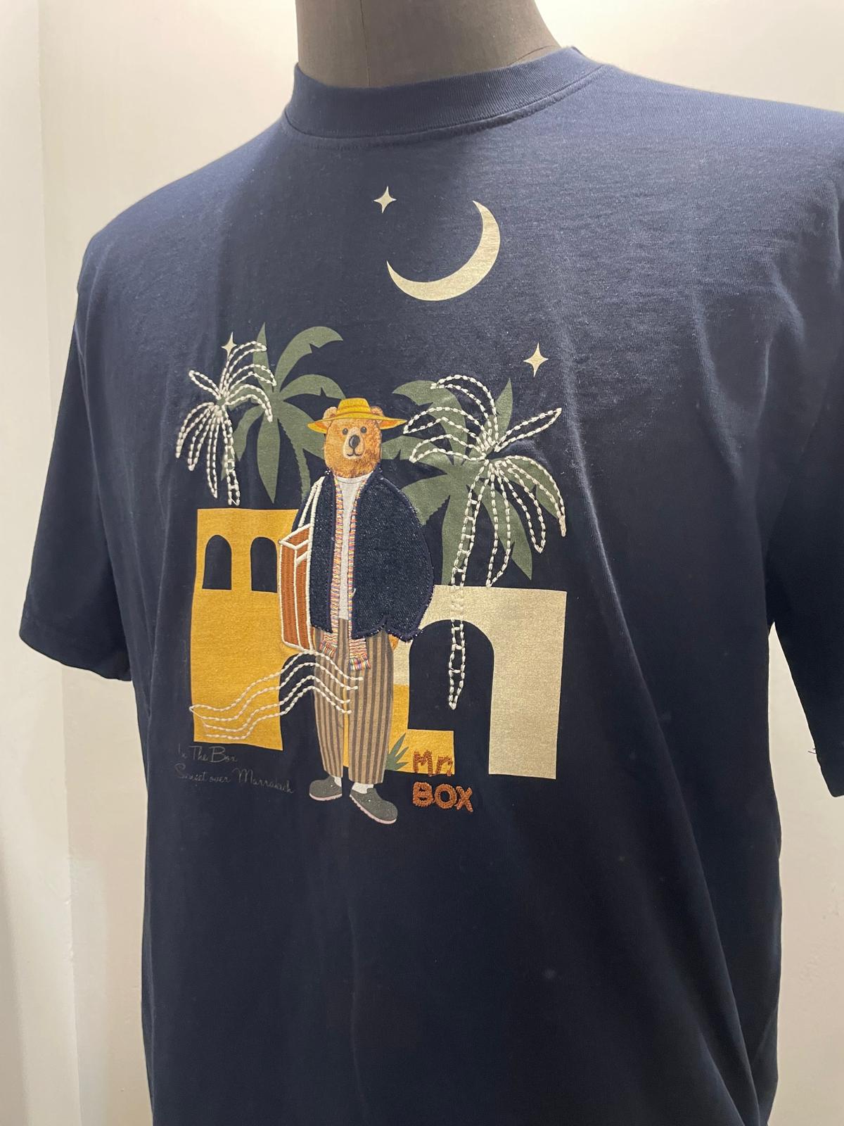 T SHIRT IN THE BOX MR. BOX MAROCCO BLU SS250001