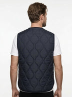 GILET REVERSIBILE IN THE BOX LANA TARTAN BLU/NYLON BLU
