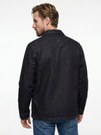 WHITE SAND OVERSHIRT DENIM BLACK MADE IN ITALY