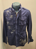 FRONT STREET 8 PAINTED MAN FIELD JACKET COLORE BLUE MADE IN ITALY