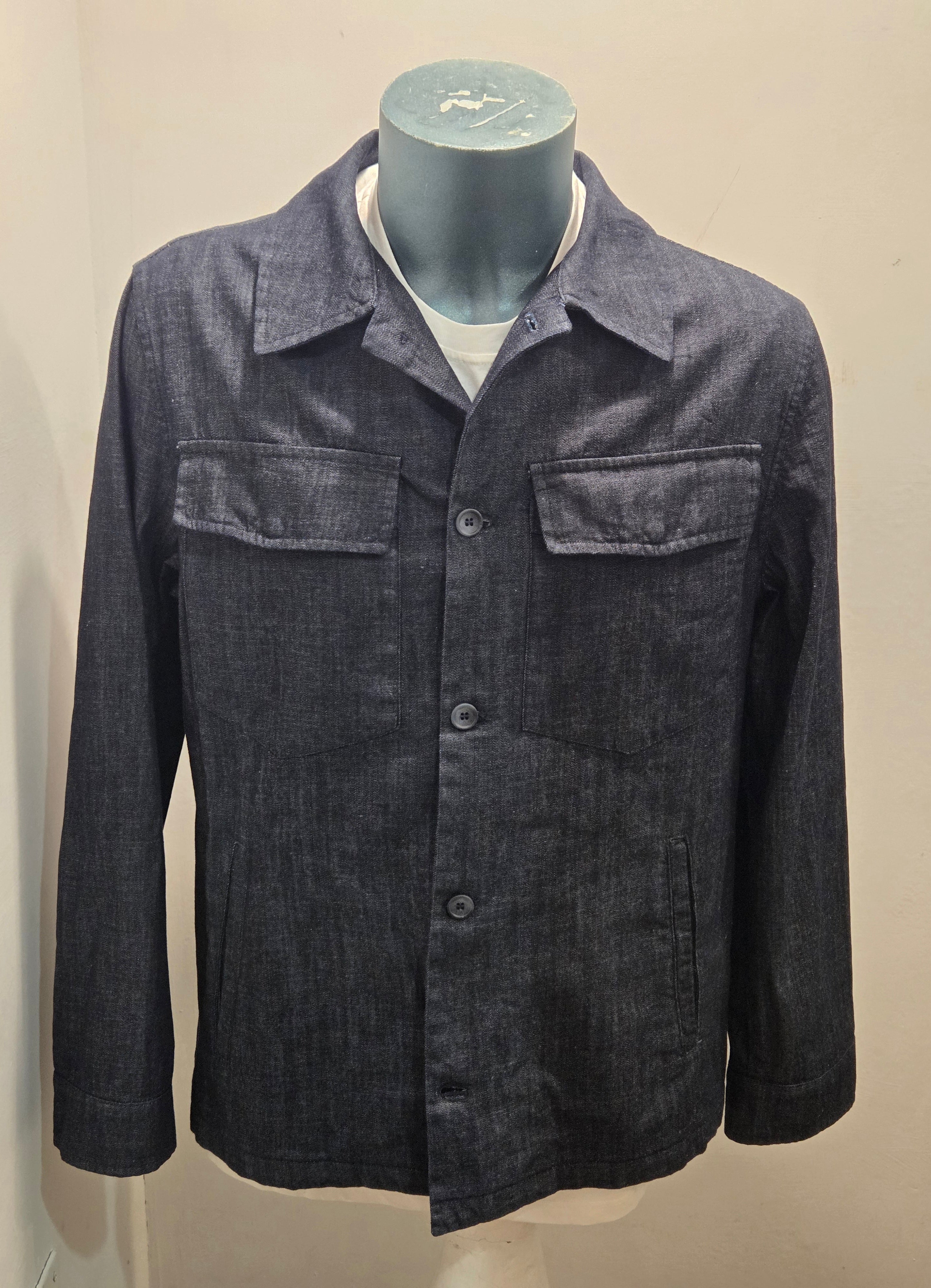 GIACCA CAMICIA WHITE SAND CHAMBRAY COLOR BLU