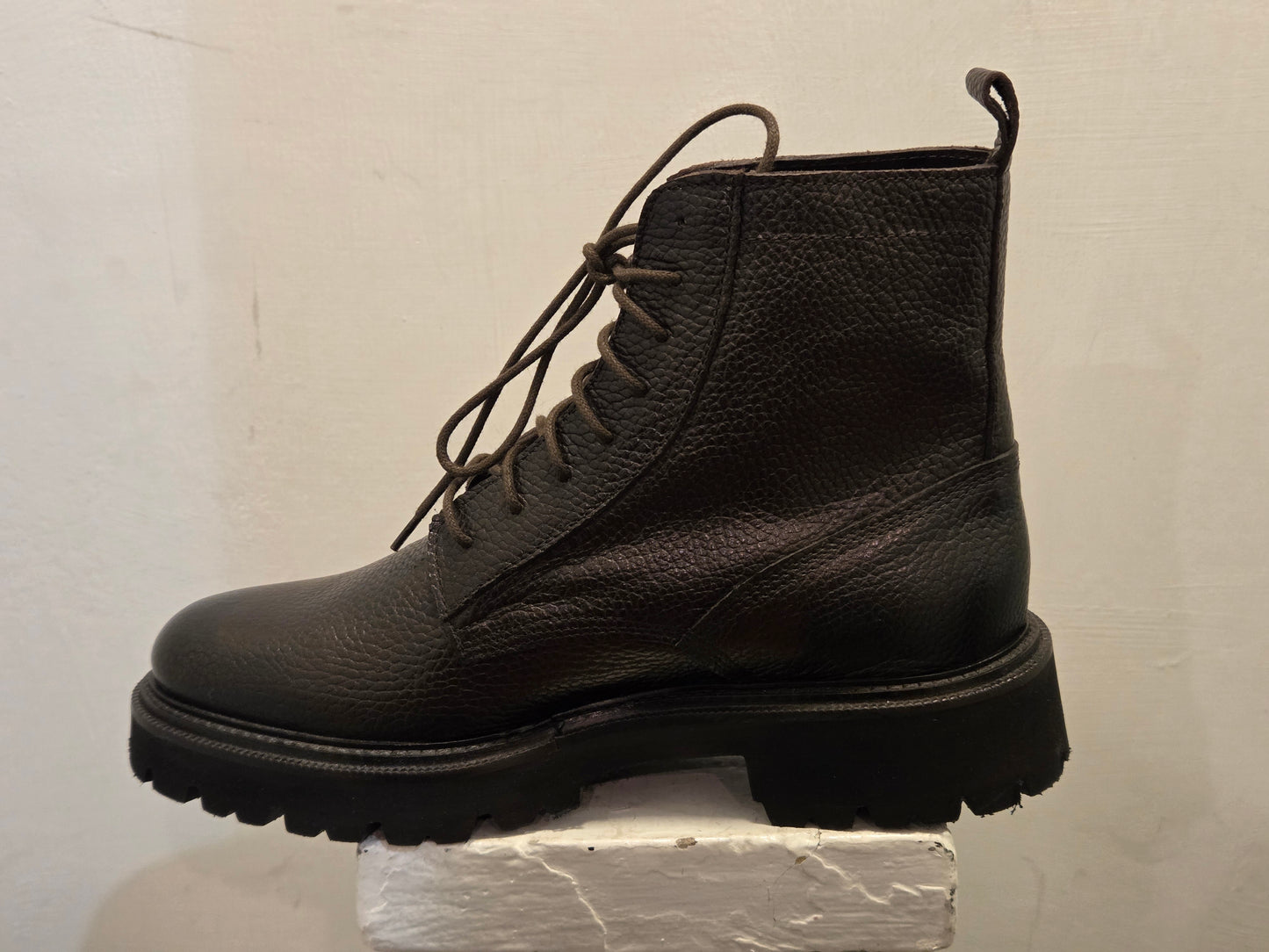 AG TREND Stivaletto Boot Con Lacci Color Marrone