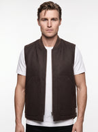 SEADOG CHARLES GILET PANNO TRAPUNTA REVERSIBILE COLORE MORO MADE IN ITALY
