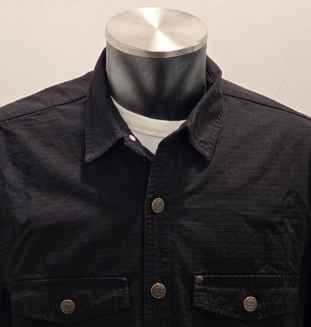 Pont Denim Overshirt Denim Color Nero